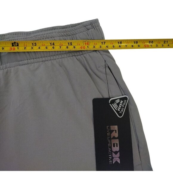 RBX Mens Performance Shorts 2Pack L/G Live Life Active Lightweight Elastic Waist - Picture 6 of 7